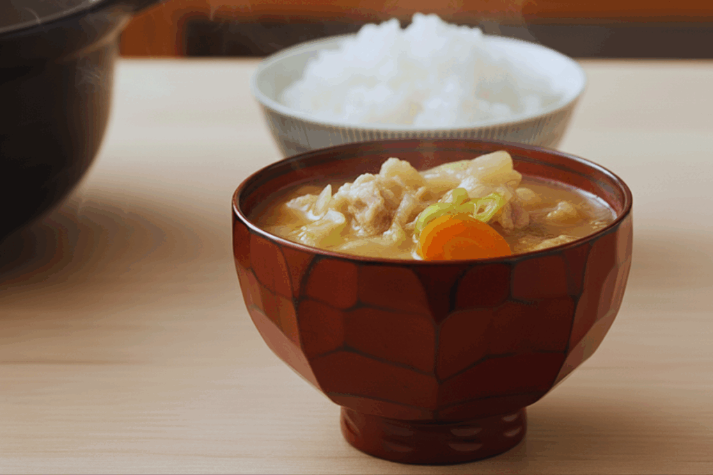汁椀 水面 朱盛りつけ例