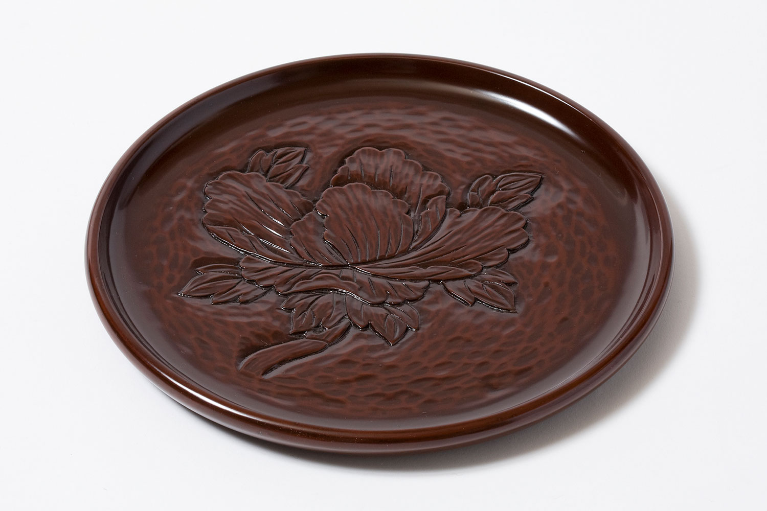 鎌倉彫の丸盆8寸 牡丹 | 鎌倉彫陽雅堂 公式オンラインショップ 伝統 